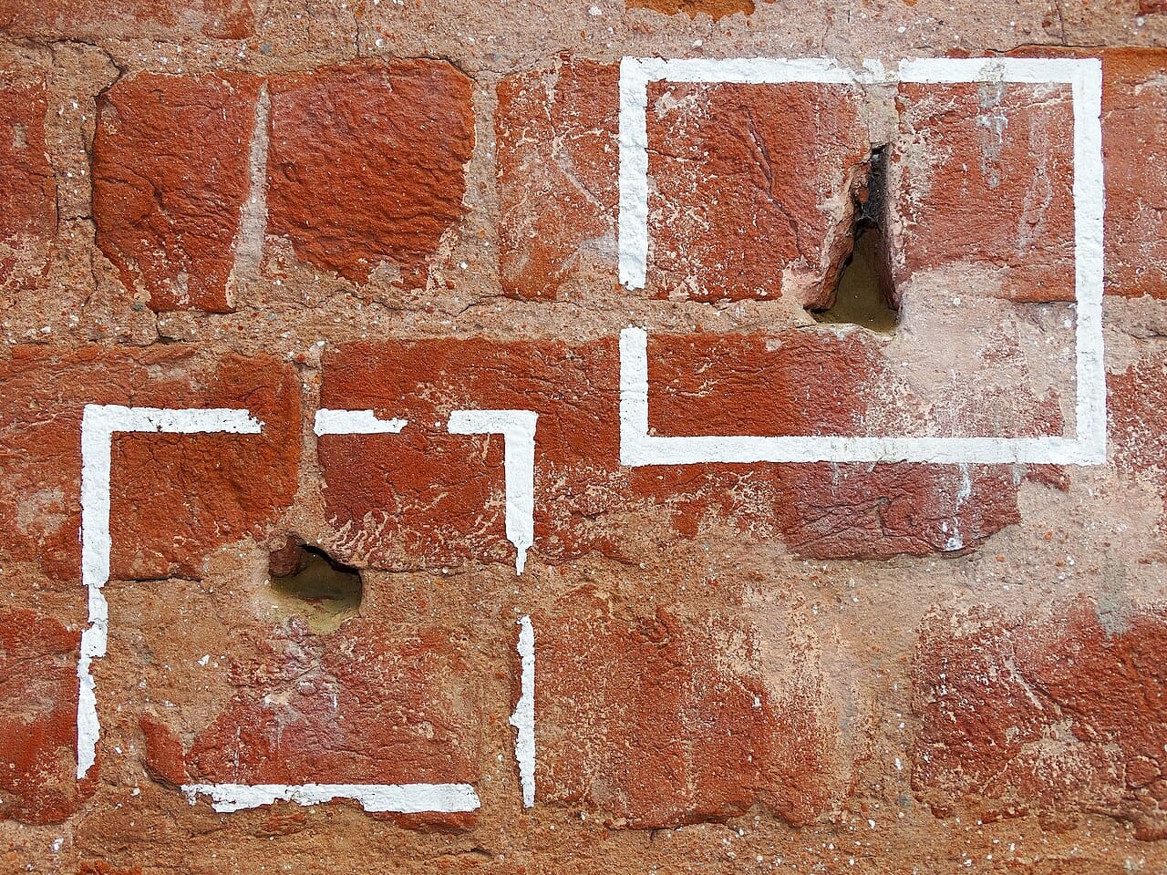 Bullet holes from the 1919 firing, marked and preserved in a wall at Jallianwala Bagh, Amritsar.